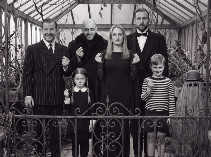 The JR Family — our directors and their families as the Addams Family